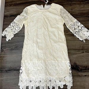 White lace mini dress NWT